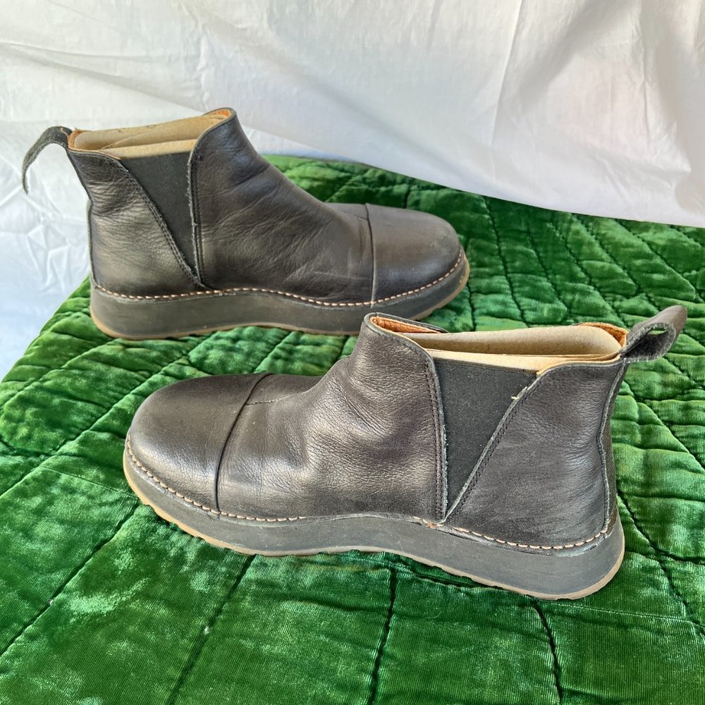 The Art Company ORLY Black Leather Ankle Boots Platform Spain Womens 41/10-10.5 - Picture 6 of 11